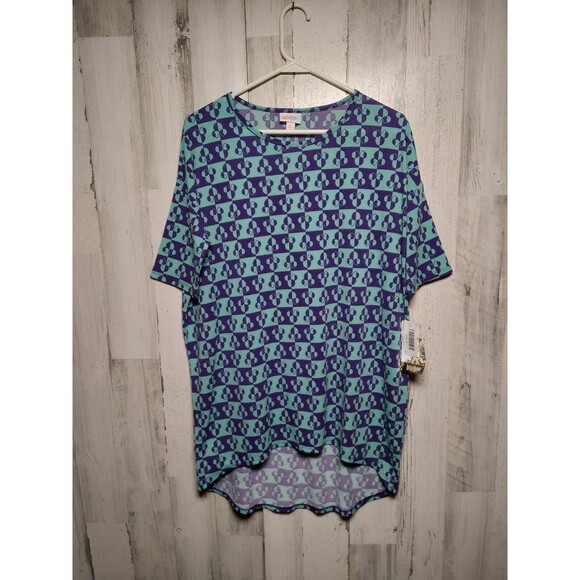 NWT Lularoe Women's Small Minnie Mouse Blue Irma Tee - Picture 1 of 5
